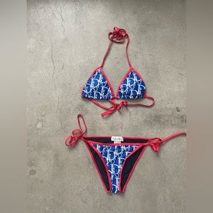 Dior red and blue bikini!!